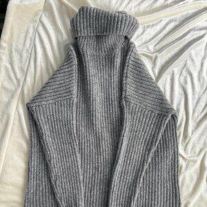 Marine Layer Grey Turtleneck Sweater Wool Cotton Blend